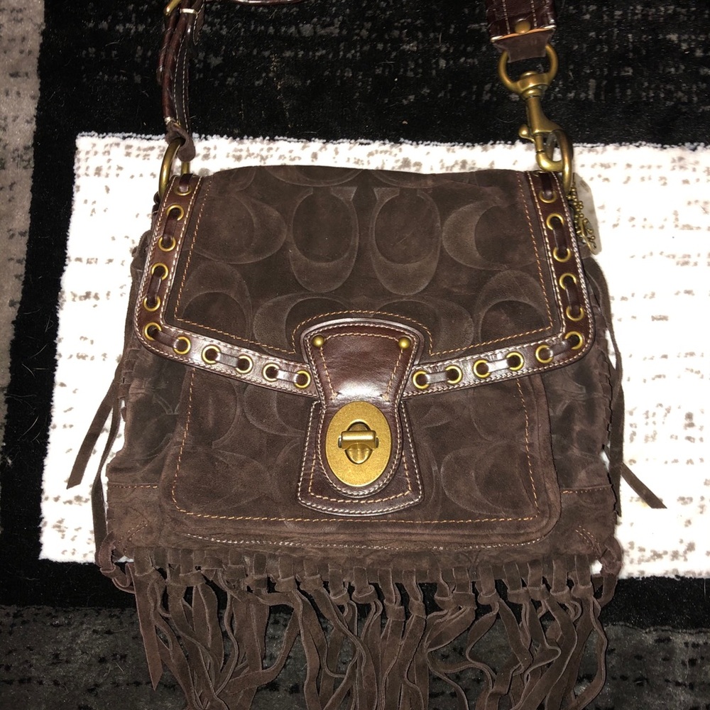 Coach tassel shoulder bag